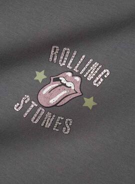 T-shirt Name It Rolling Stones gris pour fille