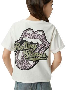 Maillot Name It Rolling Stones blanc pour fille