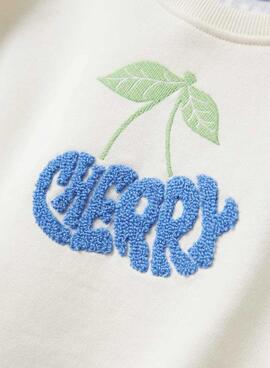 Sweat à capuche Name It Bolade blanc pour fille