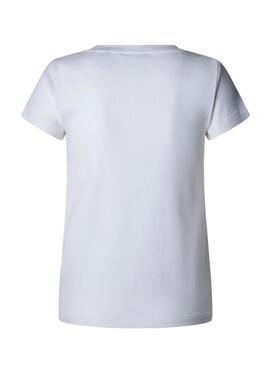 T-shirt Pepe Jeans Merida blanc pour femme