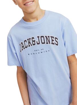 T-shirt Jack and Jones Caleb bleue pour enfant