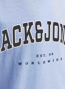 T-shirt Jack and Jones Caleb bleue pour enfant