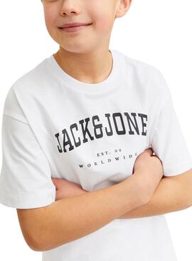 T-shirt Jack and Jones Caleb blanc pour enfant