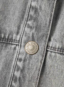 Chemise surdimensionnée Name It Gloria en denim gris pour fille