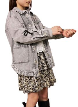 Chemise surdimensionnée Name It Gloria en denim gris pour fille