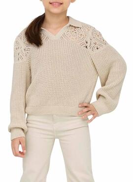 Maillot seul Meryl beige pour fille