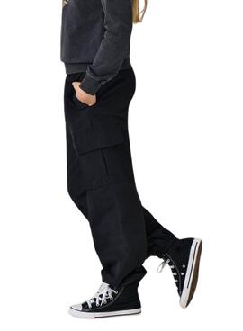 Pantalon cargo negro Only Kogecho pour fille.