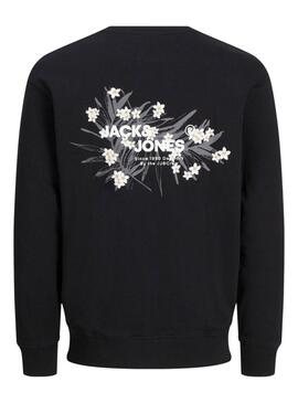 Sweat à capuche Jack and Jones Hawaii noir pour homme