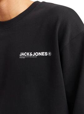Sweat à capuche Jack and Jones Hawaii noir pour homme
