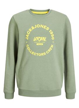 Sweat à capuche Jack and Jones Simon vert pour enfant