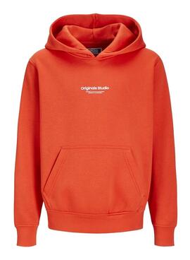 Sweat à capuche Jack and Jones Vesterbro orange pour enfant