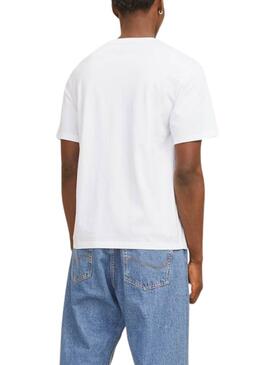 T-shirt Jack and Jones Corp blanc pour homme.