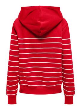 Sweat-shirt Only Ladelle rouge pour femme