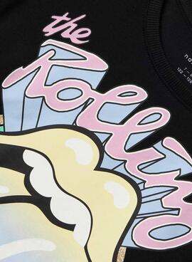 T-shirt Name It Dysa Rollings noire pour fille