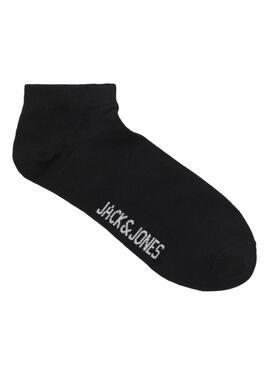 Paquete de calcetines Jack and Jones Clouis negro para hombre.