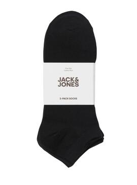 Paquete de calcetines Jack and Jones Clouis negro para hombre.