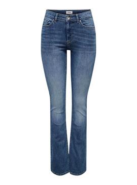 Pantalon en denim Only Blush flare medio para mujer