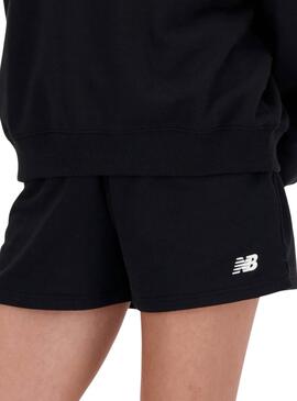 Shorts New Balance Essential noir pour femme