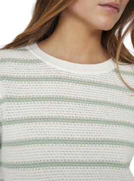 Maillot Vila Vidalo blanc et vert pour femme