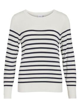 Maillot Vila Viwennie blanco y azul para mujer