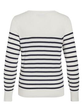 Maillot Vila Viwennie blanco y azul para mujer