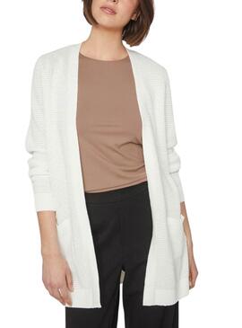 Veste blanche Vila Vidalo pour femme.