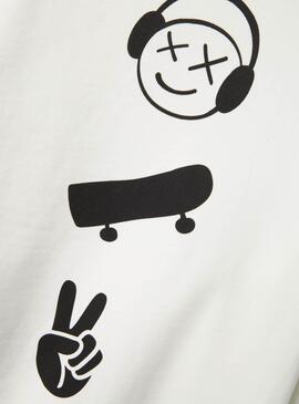 Sweatshirt Name It Barne blanc pour garçon