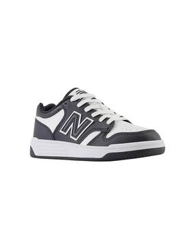 Chaussures New Balance B480 blanc et noir enfants
