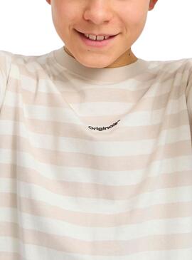 T-shirt Jack and Jones Vesterbro beige pour enfant
