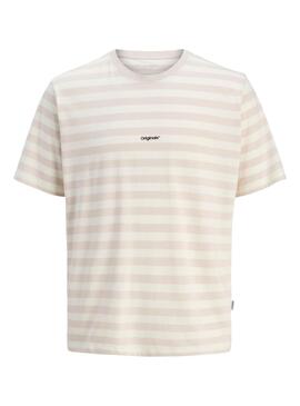 T-shirt Jack and Jones Vesterbro beige pour enfant