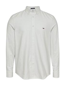 Chemise Tommy Jeans à rayures Oxford blanche pour homme