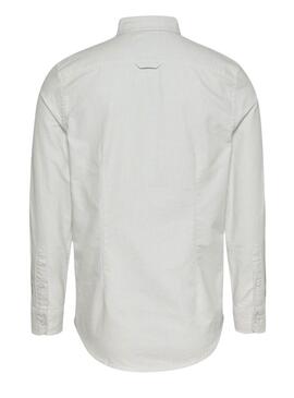 Chemise Tommy Jeans à rayures Oxford blanche pour homme