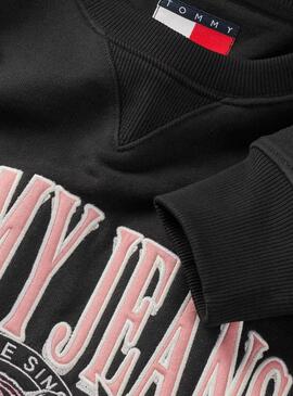 Sweat à capuche Tommy Jeans Varsity Tiger noir pour homme