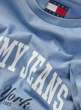 T-shirt Tommy Jeans Varsity Pop bleu pour homme