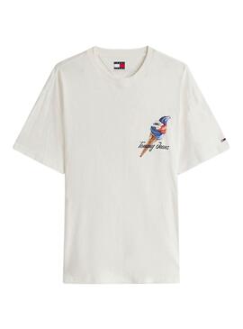 T-shirt Tommy Jeans Novelty beige crème pour homme