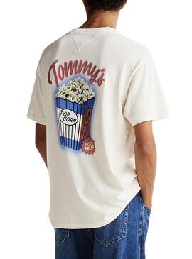 T-shirt Tommy Jeans Novelty beige pour homme