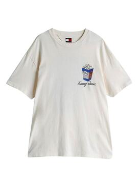 T-shirt Tommy Jeans Novelty beige pour homme