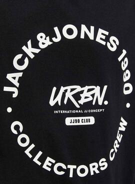 T-shirt Jack and Jones Simon noir pour enfant