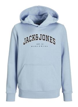 Sweatshirt Jack and Jones Caleb bleu pour enfant.
