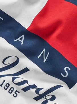 Maillot Tommy Jeans Heritage blanc pour homme