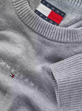 Maillot Tommy Jeans Linear gris pour homme