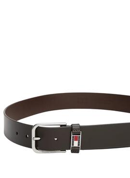 Ceinture Tommy Jeans Scanton marron foncé pour homme