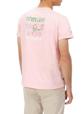 T-shirt El Pulpo Café rose pour homme