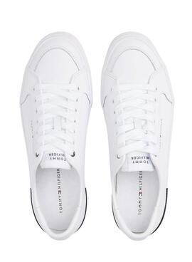 Chaussures Tommy Hilfiger Core Corporate blanches pour hommes
