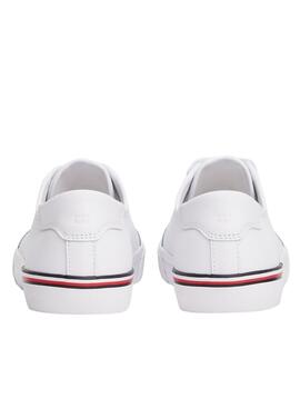 Chaussures Tommy Hilfiger Core Corporate blanches pour hommes