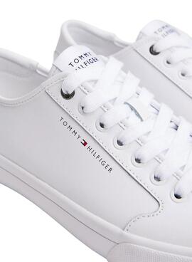 Chaussures Tommy Hilfiger Core Corporate blanches pour hommes