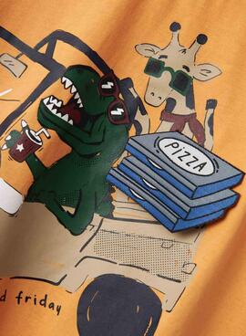 T-shirt Name It Brett orange pour garçon