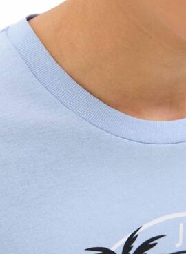 T-shirt Jack and Jones Palm bleu pour enfant