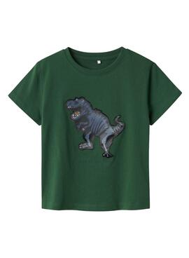 T-shirt Name It Brett verte pour garçon