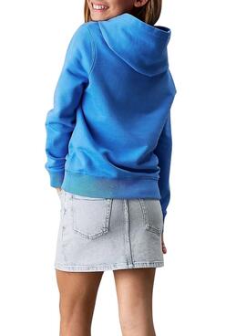 Sweat-shirt Calvin Klein Monogram bleu enfants